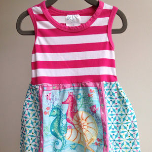 MOMI BOUTIQUE Seaside Beach Seahorse Dress 2T